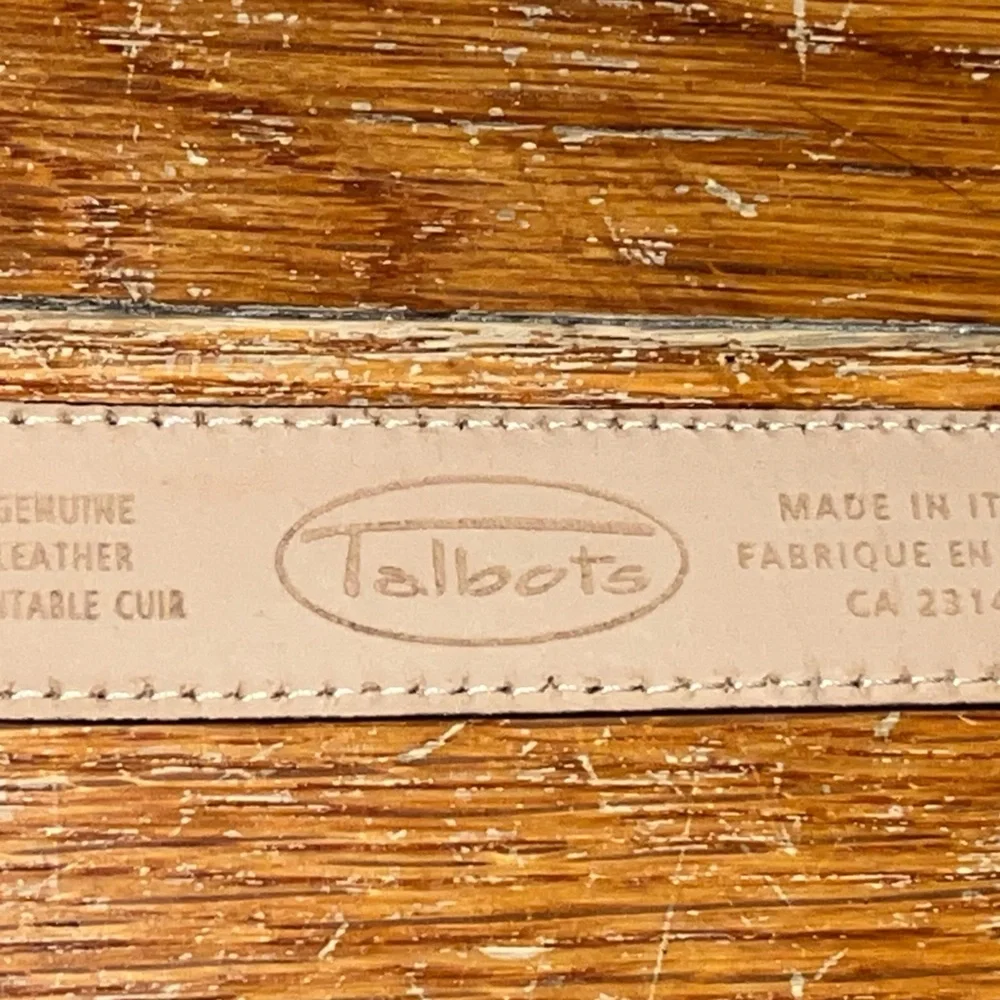 NWOT Talbots genuine leather belt black croc veritable collection boys medium